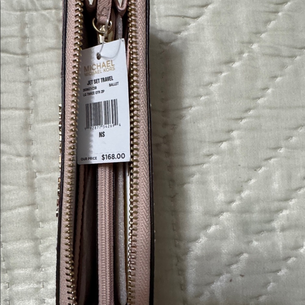 Michael Kors Pink and Red Stripe Wallet - Picture 3 of 5